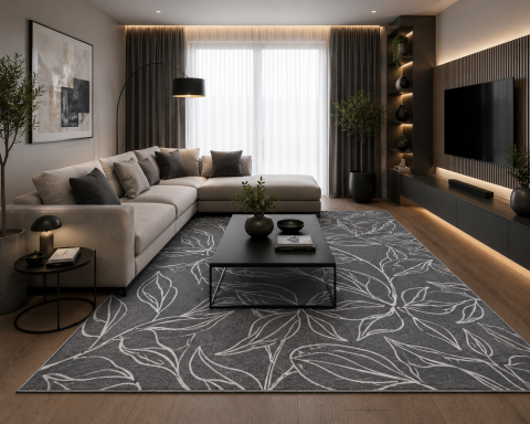 Covoare Living - Covor Antiderapant , Model Fayno , 7102, Gri , Diverse Dimensiuni