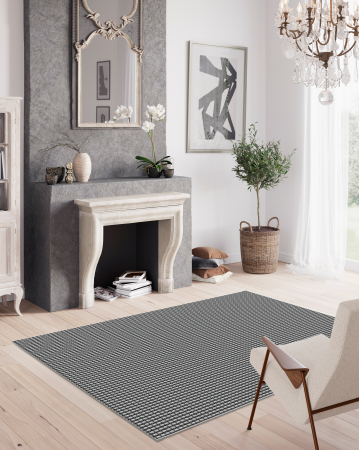 Covor Belgian, Georgia 39003, Gri/Negru, Diverse Dimensiuni [2]