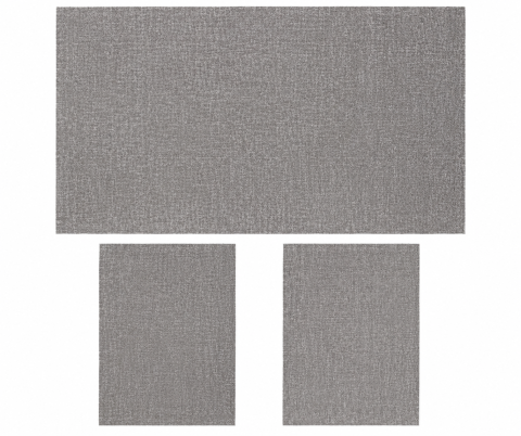 Covoare Living - Set 3 Covoare Fargo 71501-070, Gri, 2 buc 80x150 cm, 1 buc 120x170 cm