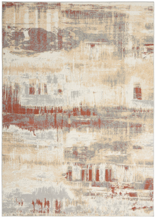 Calvin Klein - Covor Calvin Klein ECH02, Gri/Caramiziu, Diverse Dimensiuni