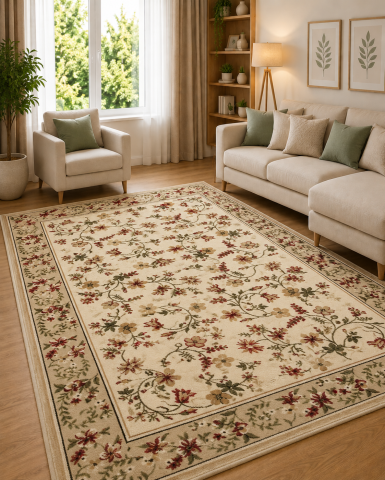 Covoare Living - Covor Clasic, Lotos 15075, Crem / Bej, Diverse Dimensiuni