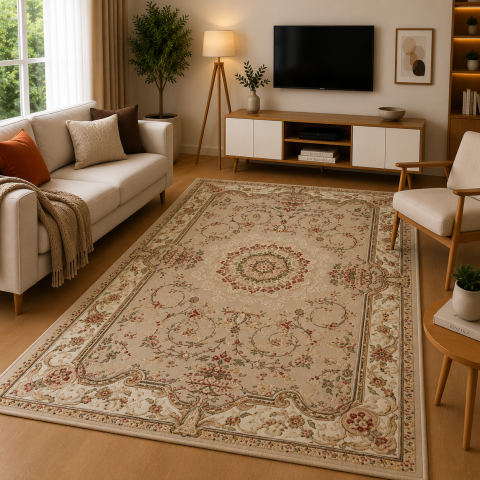 Covoare Living - Covor Clasic, Lotos 1520, Bej / Crem, Diverse Dimensiuni