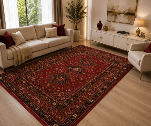 Covoare Living - Covor Clasic, Lotos 1531, Grena, Diverse Dimensiuni, 1800 gr/mp