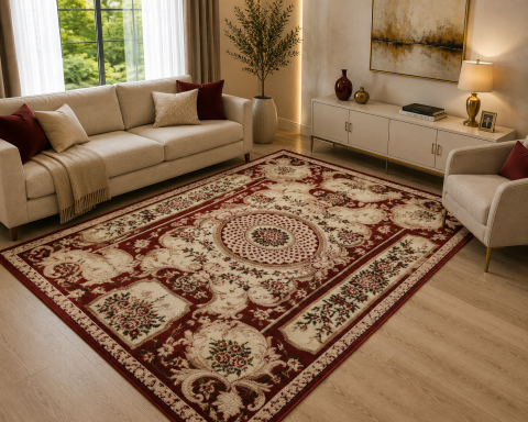 COVOARE - Covor Clasic, Lotos 531, Grena, Diverse Dimensiuni, 1800 gr/mp