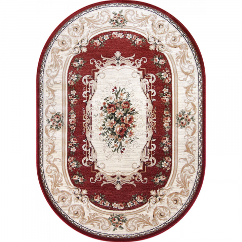 Covoare Living - Covor Clasic, Lotos 535, Rosu, Oval, Diverse Dimensiuni, 1800 gr/mp