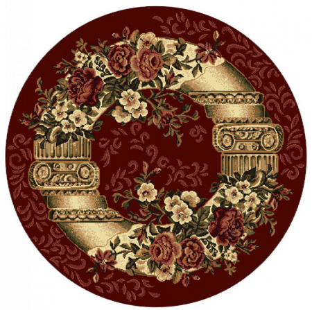 Covoare Clasice - Covor Clasic, Lotos 532, Grena, Rotund, Diverse Dimensiuni