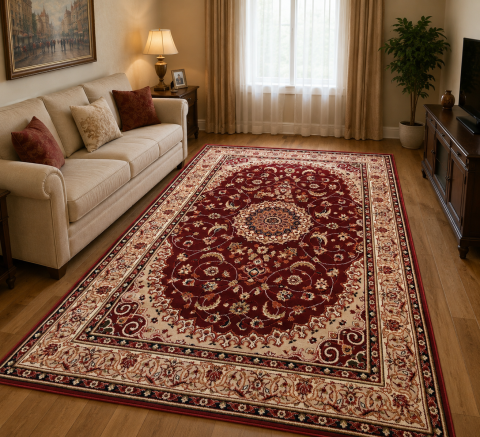 Covoare Living - Covor Clasic, Lotos 545, Grena, Diverse Dimensiuni