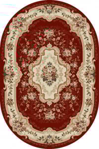 Covor Clasic, Lotos 570, Grena, Oval, Diverse Dimensiuni, 1800 gr/mp [0]