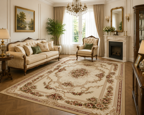 Covoare Living - Covor Clasic, Lotos 574, Crem / Bej, Diverse Dimensiuni