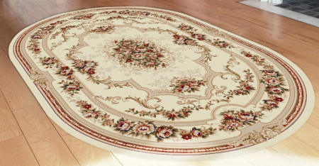 Covor Clasic, Lotos 574, Crem / Bej, Oval, Diverse Dimensiuni [2]