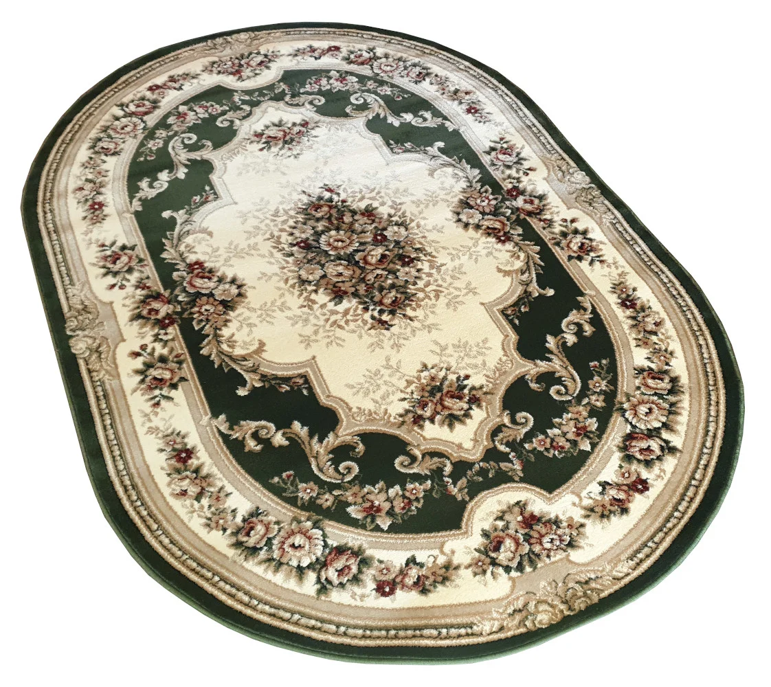 Covor Clasic, Lotos 574, Verde, Oval, Diverse Dimensiuni, 1800 gr/mp [1]