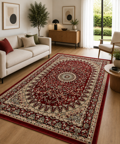 Covoare Living - Covor Clasic, Queen 05709, Grena, Diverse Dimensiuni , 1250 gr/mp