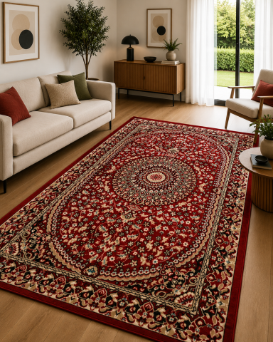 Covoare Living - Covor Clasic, Queen 05733, Grena, Diverse Dimensiuni , 1250 gr/mp