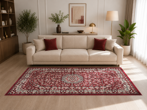 Covoare Living - Covor Clasic, Queen 07288, Grena, Diverse Dimensiuni , 1250 gr/mp