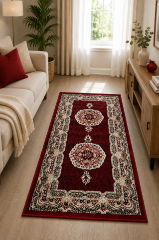 Covoare Living - Covor Clasic, Queen 12165, Grena, Diverse Dimensiuni , 1250 gr/mp