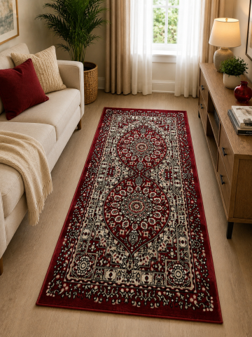 Covoare Living - Covor Clasic, Queen 01517, Grena, Diverse Dimensiuni , 1250 gr/mp