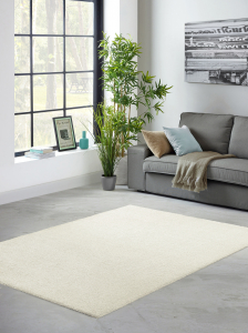 Covor Belgian Sky din Microfibra, Lavabil, Fir moale, Alb [1]