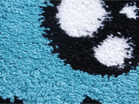 Covor Fantasy Foca, Turcoaz, 67x67 cm, Rotund, 2550 gr/mp [1]