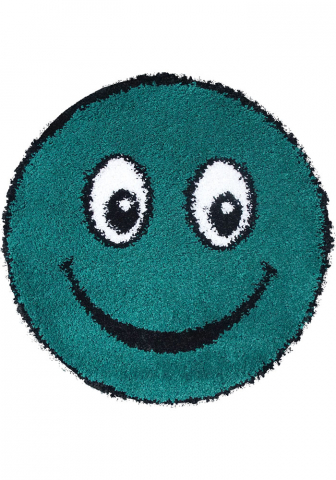 Covoare Copii - Covor Fantasy Smile, Verde, 67x67 cm, Rotund, 2550 gr/mp