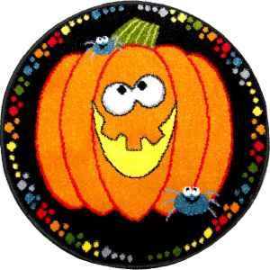 Covoare Copii - Covor Kolibri, Rotund, Halloween Dovleac, 67x67 cm, 2300 gr/mp