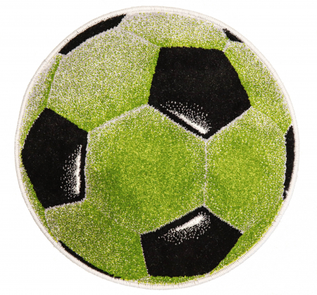 Covoare Copii - Covor Kolibri, Rotund, Minge Fotbal, 67x67 cm, 2300 gr/mp