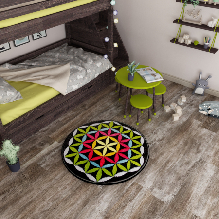 Covor Kolibri, Rotund, Petal, 67x67 cm, 2300 gr/mp [1]