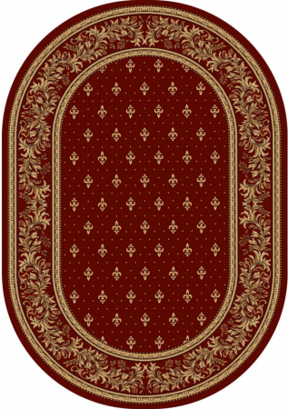 Covoare Bisericesti - Covor Lotos Oval, Model Bisericesc, 15033, Rosu, Diverse Dimensiuni