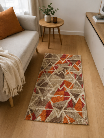 Covoare Living - Covor Model Orlando 2074, Gri/Rosu, Diverse Dimensiuni
