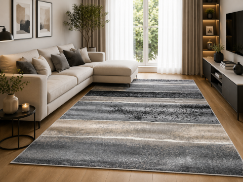 Covoare Living - Covor Modern, Cappuccino 16022/91, Gri, Diverse Dimensiuni, 1700 gr/mp