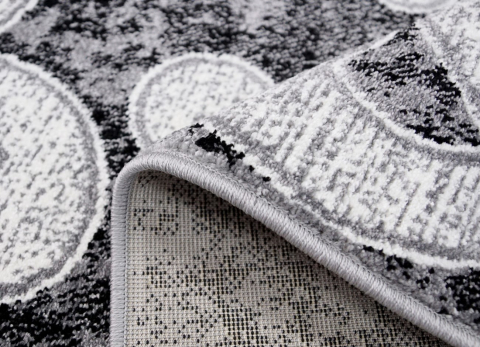 Covor Modern, Cappuccino 16028, Gri / Alb, Oval, Diverse Dimensiuni, 1700 gr/mp [1]