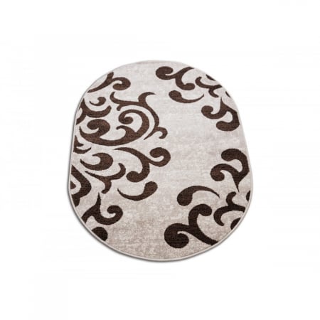 Covor Modern, Cappuccino 16028, Oval, Bej / Maro, Diverse Dimensiuni [1]