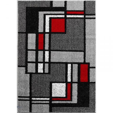 Covoare Dormitor - Covor Modern, Cappuccino 16406, Negru / Rosu / Gri, Diverse Dimensiuni