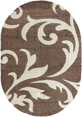 Covoare Moderne si Geometrice - Covor Modern, Fantasy 12516, Maro, Oval, Diverse Dimensiuni, 2550 gr/mp