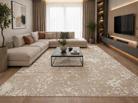 Covoare Living - Covor Modern, Itea, 42003, Crem, Diverse Dimensiuni, 1800 gr/mp
