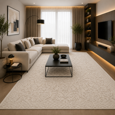 Covoare Living - Covor Modern, Itea, 42005, Bej, Diverse Dimensiuni, 1800 gr/mp