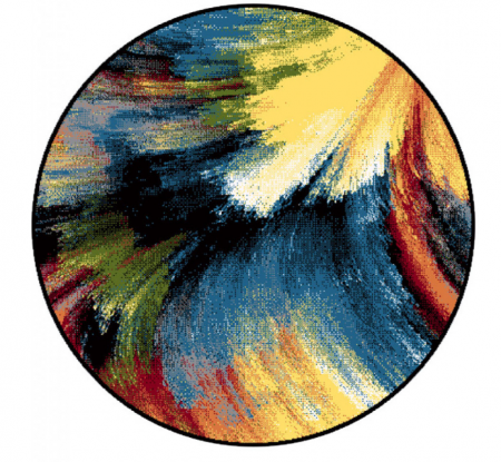 Covor Abstract, Kolibri 11017, Multicolor, Rotund, 80x80 cm, 2200 gr/mp [3]
