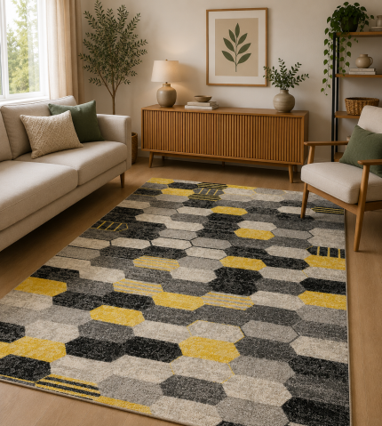 Covoare Living - Covor Modern, Kolibri 11203, Gri, Diverse Dimensiuni, 2200 gr/mp