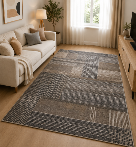 Covoare Living - Covor Modern, Kolibri 11561, Gri/Maro, Diverse Dimensiuni, 2200 gr/mp