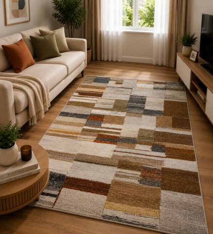 Covoare Moderne si Geometrice - Covor Modern, Kolibri 11585, Gri/Maro, Diverse Dimensiuni, 2200 gr/mp
