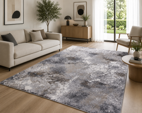 Covoare Living - Covor Modern, Kolibri 18098, Gri, Diverse Dimensiuni, 2200 gr/mp