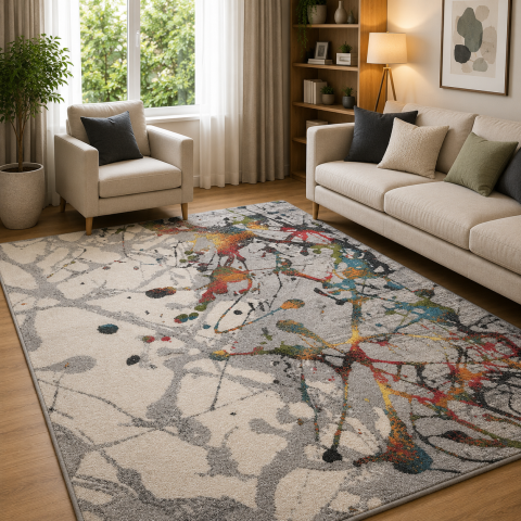 Covoare Living - Covor Modern, Kolibri Abstract, 11187, Multicolor, Diverse Dimensiuni, 2200 gr/mp