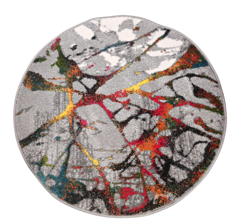 Covoare Living - Covor Modern, Kolibri Abstract, 11187, Multicolor, Rotund, 100x100 cm , 2200 gr/mp