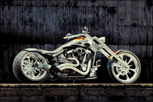 Covoare Living - Covor Modern Kolibri, Motocicleta 11185, Negru, 80x150 cm