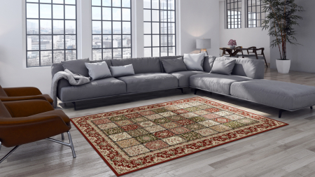 Covor Modern, Lotos 1518, Rosu, Diverse Dimensiuni, 1800 gr/mp [2]