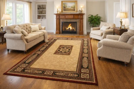 Covoare Living - Covor Modern, Lotos 518, Rosu, Diverse Dimensiuni, 1800 gr/mp