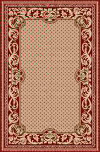 Covoare Living - Covor Clasic, Lotos 1568, Rosu, 200x300 cm, 1800 gr/mp