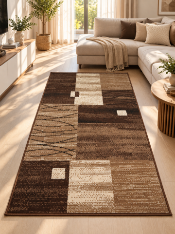 Covoare Living - Covor Modern, Luna 1805, Bej/Maro, Diverse dimensiuni