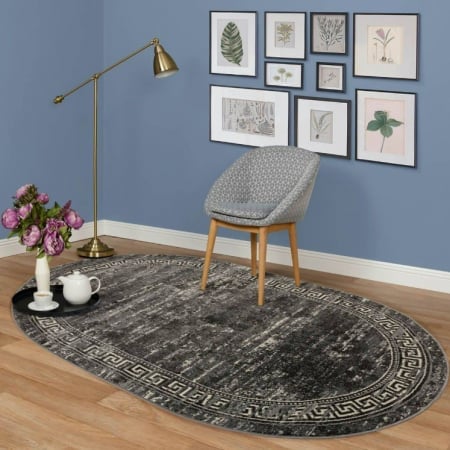 Covor Modern, Mira 24001, Gri, Oval, Diverse Dimensiuni [5]