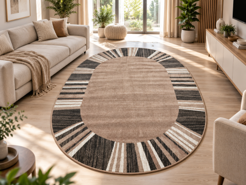 Covoare Living - Covor Modern, Mira 24070, Maro, Oval, Diverse Dimensiuni