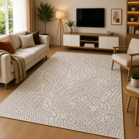 SALE - Covor Modern, Sofia 41009-1166, Alb / Gri, 120x200 cm